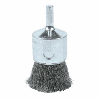 Crimped Wire End Brush, Carbon Steel, 1 in x 0.01 in (10 Pack)