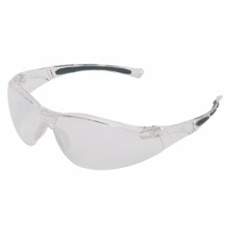 A800 Series Safety Glasses, Clear Lens, Polycarbonate, Hard Coat, Clear Frame